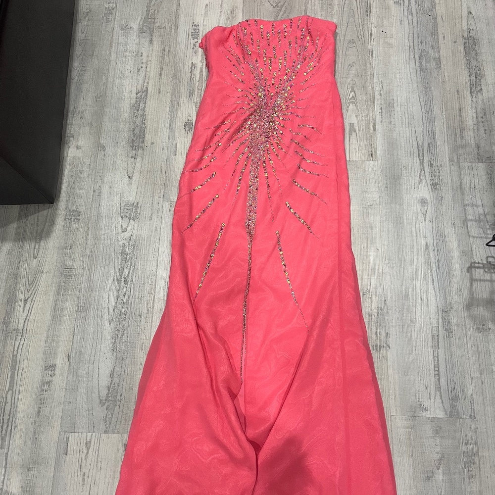 Pink sequined dress